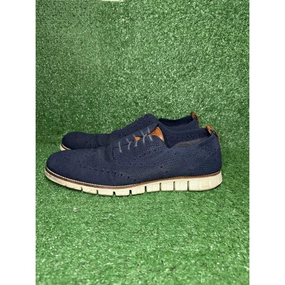 Cole Haan Zero Grand Men Size‎ 13 Blue Mesh Wingtip Oxfords Casual Comfort Shoes